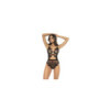 Body Nairobi en dentelle noir avec armatures, bretelles réglables 